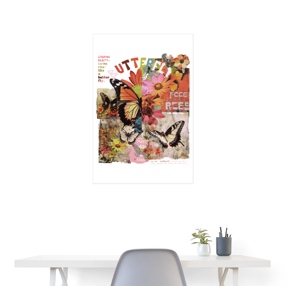 Azaroth, Schmetterling, 1st | Poster 60x90 cm - Weiß