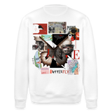 Zentharior, Schmetterling, 1st | Roller, Unisex Bio-Sweatshirt - Weiß