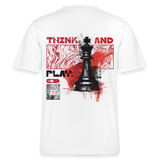 Orionis, Schach, 1st | Essential, Relaxed Fit Unisex Bio T-Shirt - Weiß