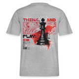 Orionis, Schach, 1st | Essential, Relaxed Fit Unisex Bio T-Shirt - Grau meliert
