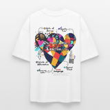 Baldurion, Herzen, 1st | Blaster, Oversize Bio T-Shirt, Unisex - Weiß
