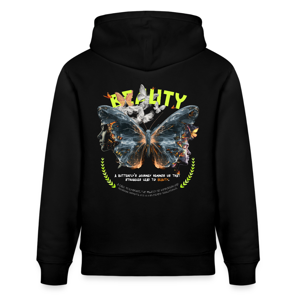 Harith, Schmetterling, 1st | Cruiser, Unisex Bio-Hoodie - Schwarz