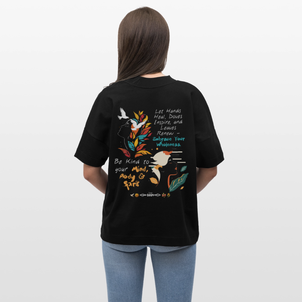 Arwa, Taube, 1st | Blaster, Oversize Bio T-Shirt, Unisex - Schwarz
