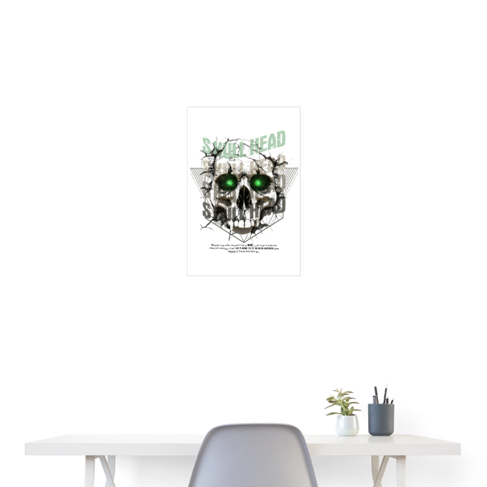 Gliesaron, Totenkopf, 1st | Poster 40x60 cm - Weiß