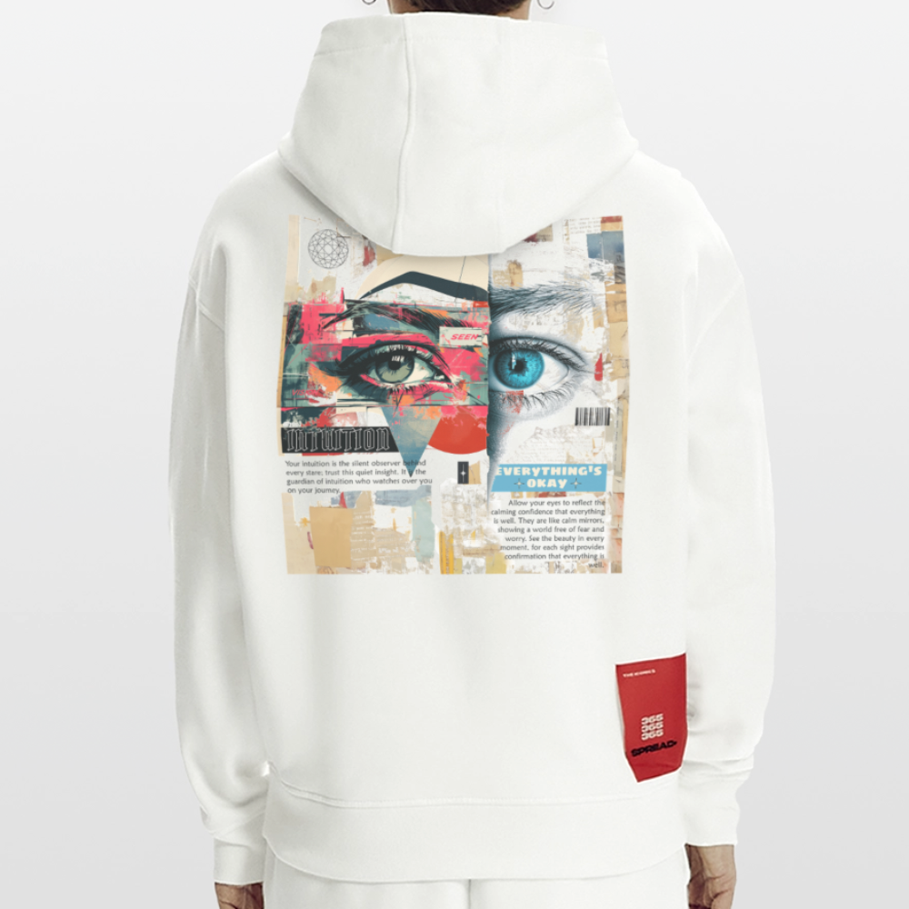 Marsyros, Augen, 1st | Heavyweight Oversized Bio Hoodie, Unisex - OFF WHITE