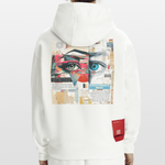 Marsyros, Augen, 1st | Heavyweight Oversized Bio Hoodie, Unisex - OFF WHITE