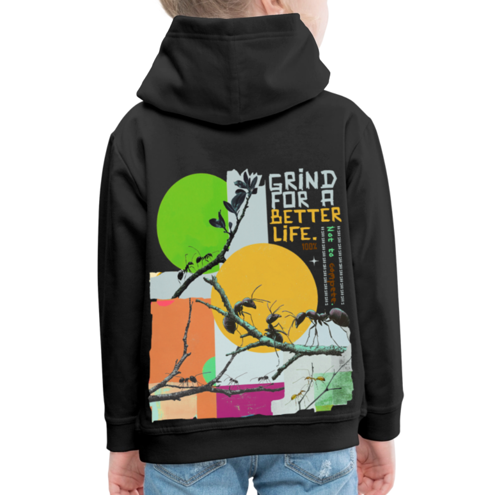 Draganis, Ameisen, 1st | Kinder Hoodie - Schwarz