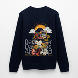 Jinni, Berge, 1st | Roller, Unisex Bio-Sweatshirt - Navy