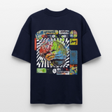 Apollon, Gehirn, 1st | Blaster, Oversize Bio T-Shirt, Unisex - Navy