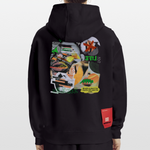 Ereban, Lippen, 1st | Heavyweight Oversized Bio Hoodie, Unisex - SOLID BLACK