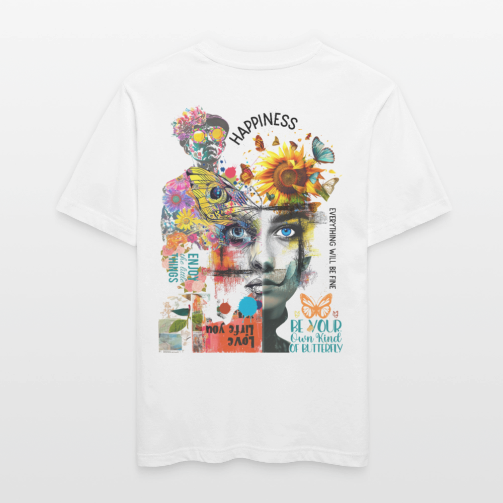 Verdantis, Blaue Augen, 1st | Essential, Relaxed Fit Unisex Bio T-Shirt - Weiß