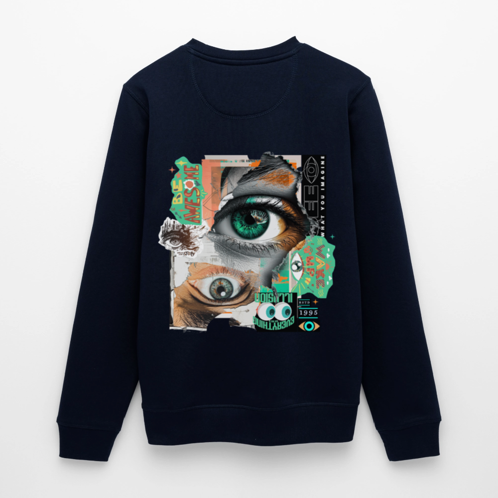 Siegfried, Augen, 1st | Roller, Unisex Bio-Sweatshirt - Navy