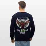 Amaterasu , Engelsflügel, 1st | Roller, Unisex Bio-Sweatshirt - Navy