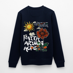 Odin , Blume, 1st | Roller, Unisex Bio-Sweatshirt - Navy