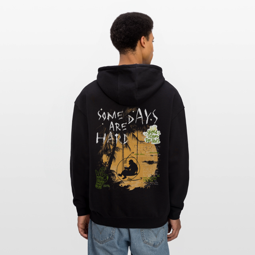 Amphionan, Palmen, 1st | Freshhood, Oversized Unisex Hoodie - Schwarz