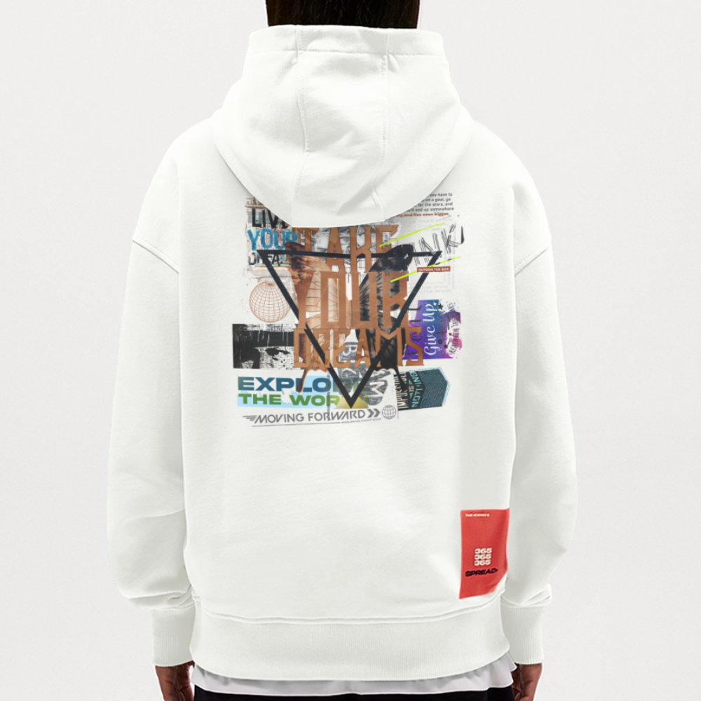 Celestaris, Schmetterling, 1st | Heavyweight Oversized Bio Hoodie, Unisex - OFF WHITE