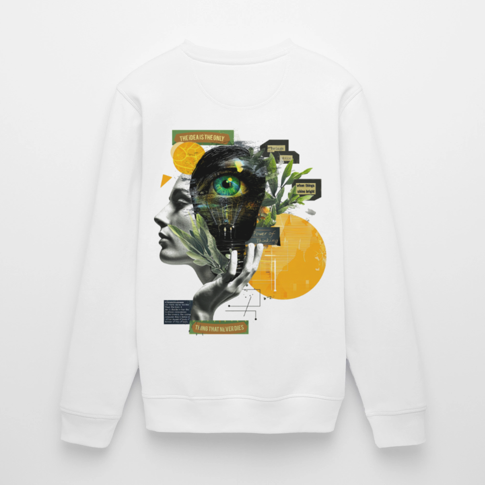 Stellara, Glühbirne, 1st | Roller, Unisex Bio-Sweatshirt - Weiß