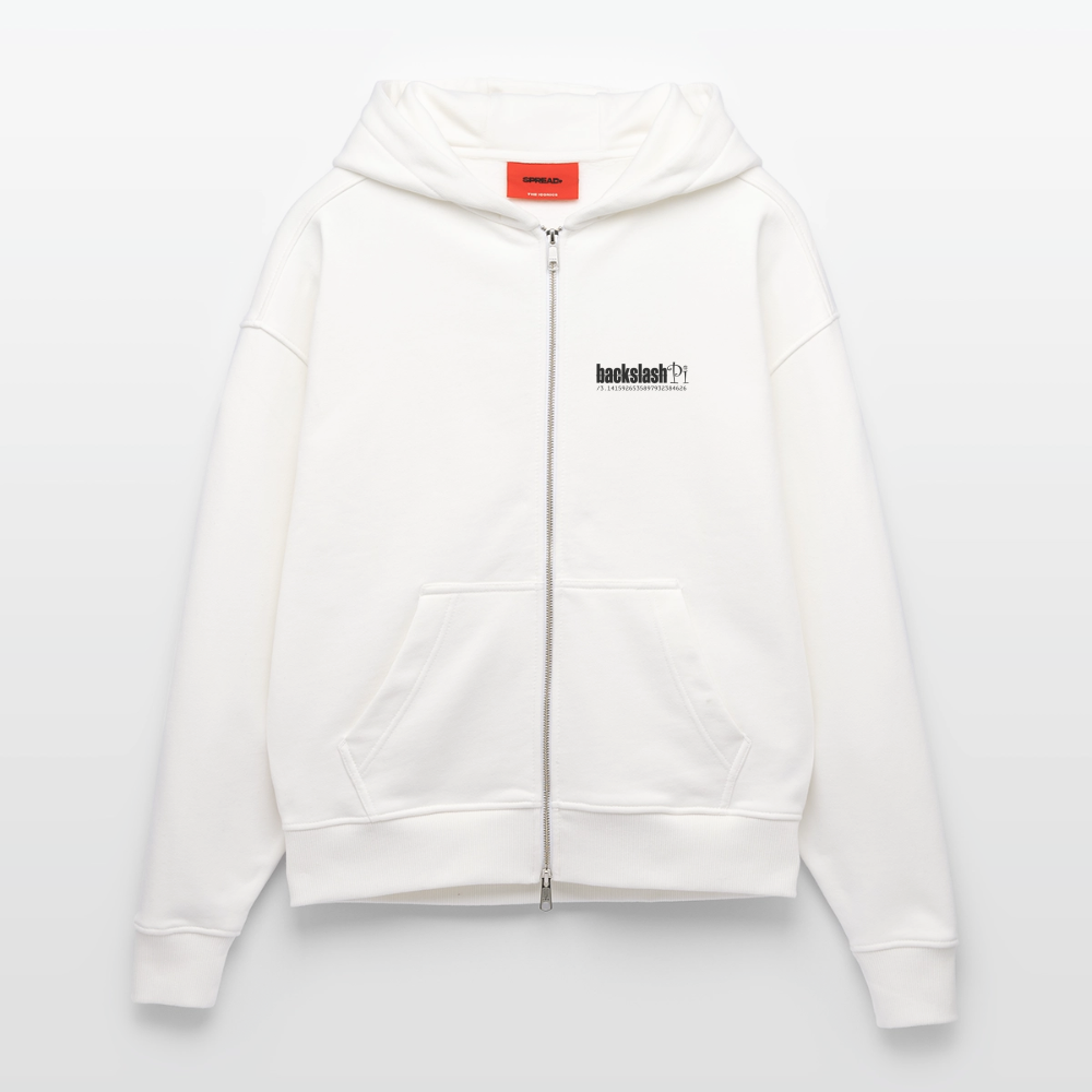 Orvathar, Fernseher, 1st | Heavyweight Oversized Bio Zip Hoodie, Unisex - OFF WHITE