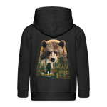 Ghadab, Bär, 1st | Kinder Zip Hoodie - Schwarz