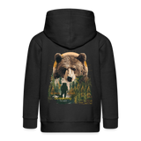 Ghadab, Bär, 1st | Kinder Zip Hoodie - Schwarz
