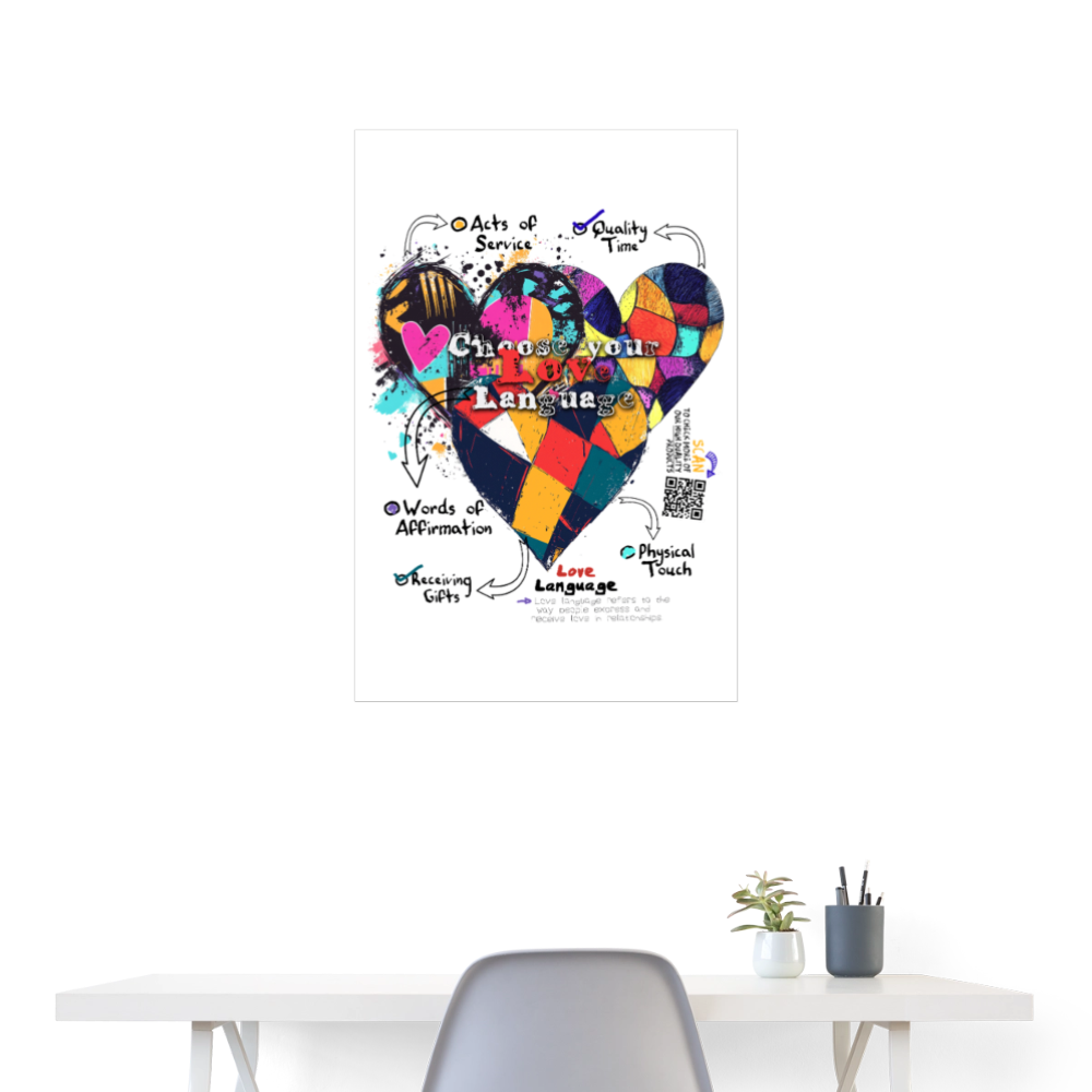 Baldurion, Herzen, 1st | Poster 60x90 cm - Weiß