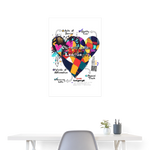 Baldurion, Herzen, 1st | Poster 60x90 cm - Weiß