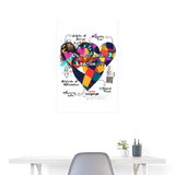 Baldurion, Herzen, 1st | Poster 60x90 cm - Weiß