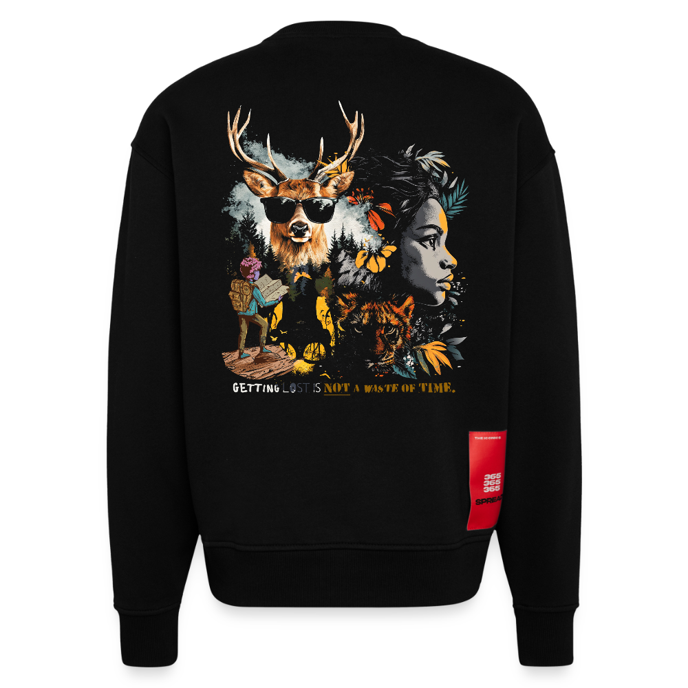 Orphean, Reh, 1st | Heavyweight Oversized Bio Sweater, Unisex - SOLID BLACK
