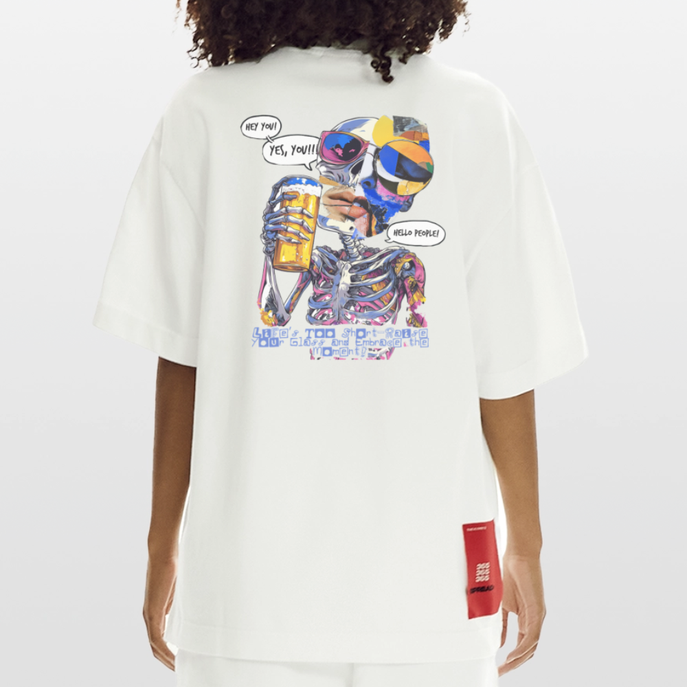 Vorthalos, Skelet, 1st | Heve, Heavyweight Oversized Bio T-Shirt, Unisex - OFF WHITE