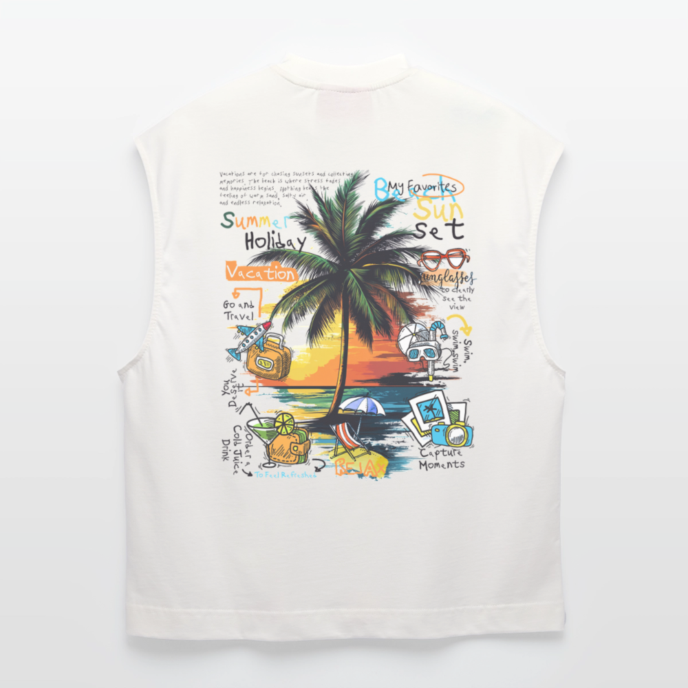 Magnarion, Palmen, 1st | Heavyweight Oversized Bio Tank Top, Unisex - OFF WHITE