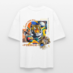 Kepleris, Tiger, 1st | Blaster, Oversize Bio T-Shirt, Unisex - Weiß