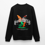 Noşîrêwan, Schmetterling, 1st | Roller, Unisex Bio-Sweatshirt - Schwarz