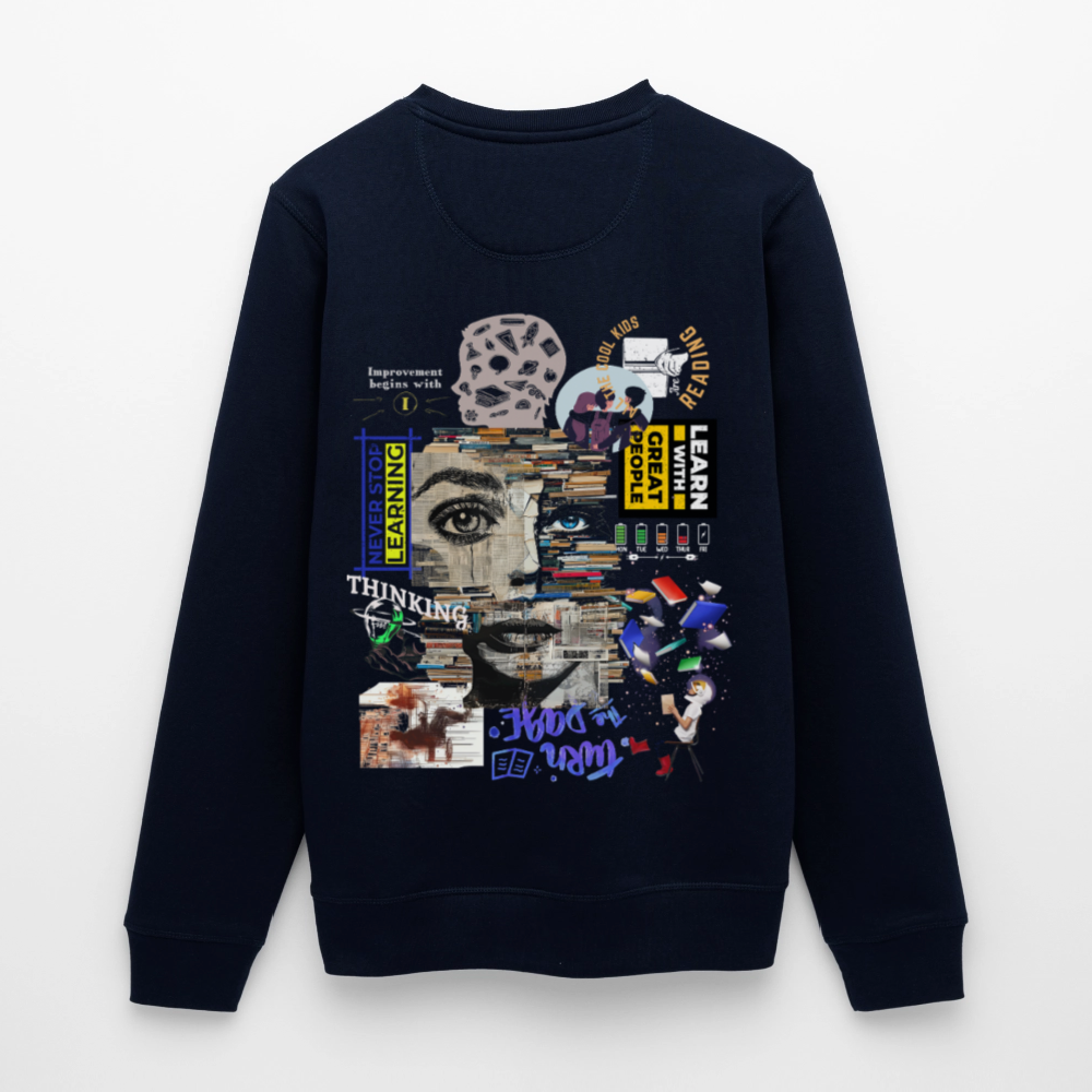 Tianlong, Gesicht, 1st | Roller, Unisex Bio-Sweatshirt - Navy