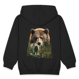 Ghadab, Bär, 1st | Kinder Zip Hoodie - Schwarz