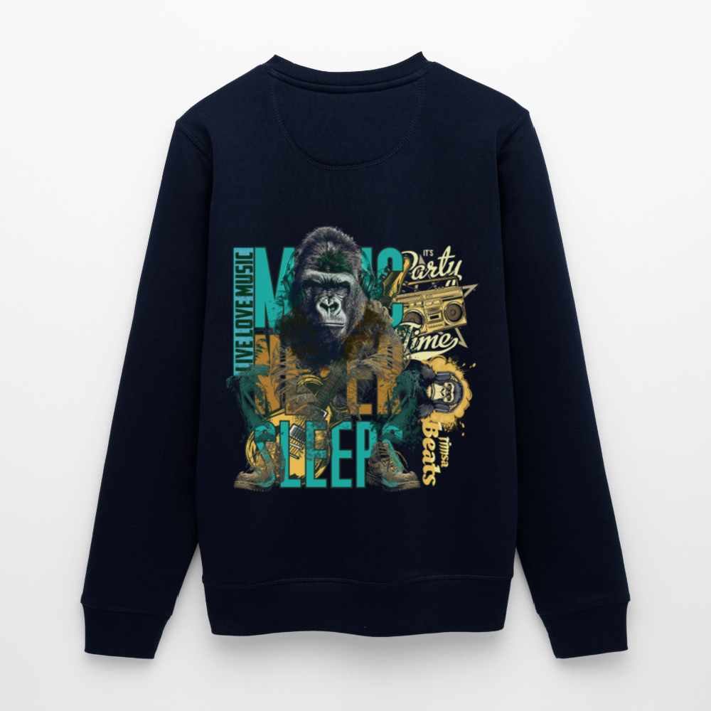 Herakles, Gorilla, 1st | Roller, Unisex Bio-Sweatshirt - Navy