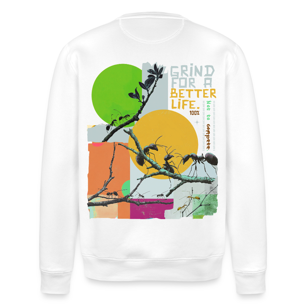 Draganis, Ameisen, 1st | Roller, Unisex Bio-Sweatshirt - Weiß