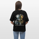 Fujin, Totenkopf, 1st | Blaster, Oversize Bio T-Shirt, Unisex - Schwarz
