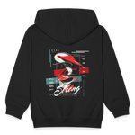 Guanyin, Muschel, 1st | Kinder Zip Hoodie - Schwarz