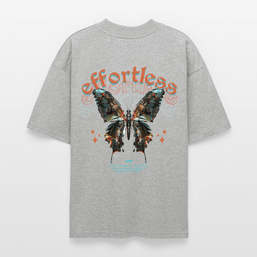 Galaxion, Schmetterling, 1st | Blaster, Oversize Bio T-Shirt, Unisex - Grau meliert