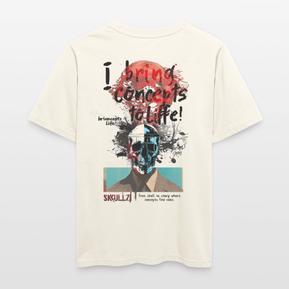 Titanis, Totenkopf, 1st | Essential, Relaxed Fit Unisex Bio T-Shirt - Naturweiß 
