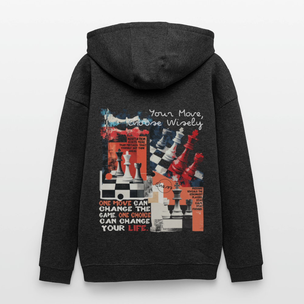 Heraa, Schach, 1st | Freshhood, Oversized Unisex Hoodie - Anthrazit