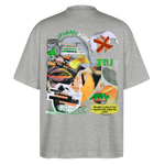 Ereban, Lippen, 1st | Blaster, Oversize Bio T-Shirt, Unisex - Grau meliert