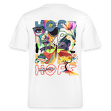 Tenebris, Schmetterling, 1st | Essential, Relaxed Fit Unisex Bio T-Shirt - Weiß