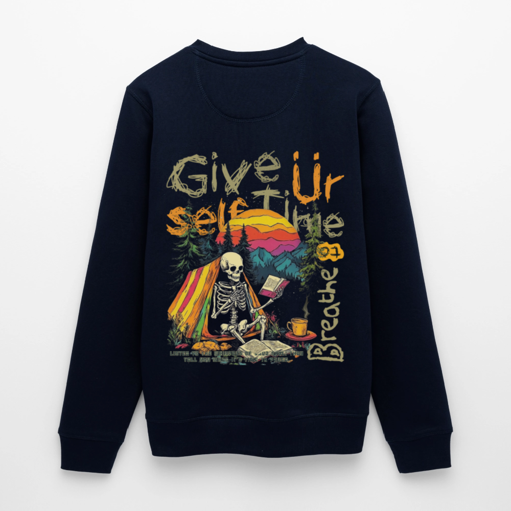 Mihriban, Skelet, 1st | Roller, Unisex Bio-Sweatshirt - Navy