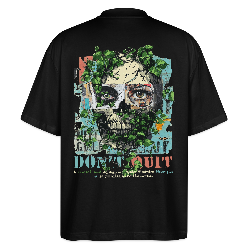 Persephi, Totenkopf, 1st | Blaster, Oversize Bio T-Shirt, Unisex - Schwarz
