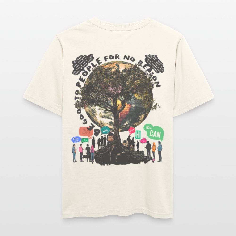 Thalvion, Baum, 1st | Essential, Relaxed Fit Unisex Bio T-Shirt - Naturweiß 