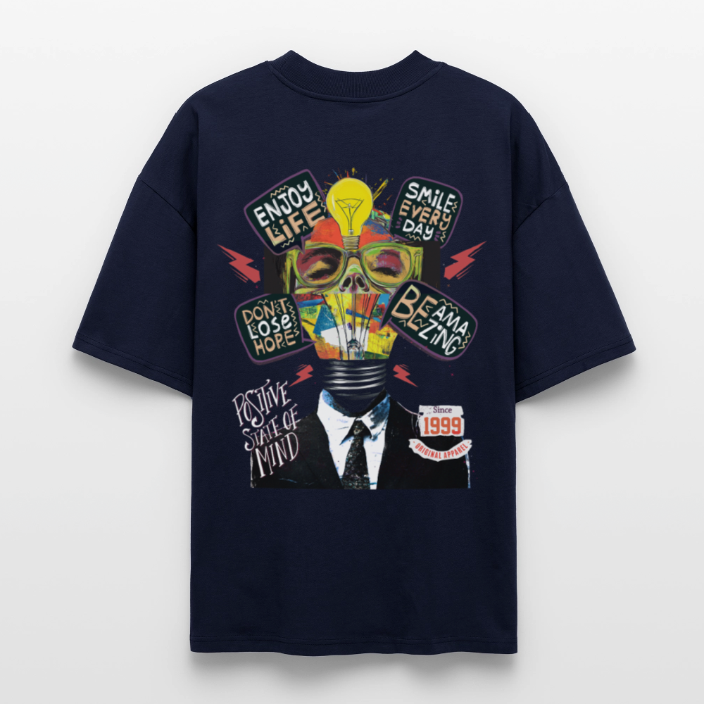 Dandan, Glühbirne, 1st | Blaster, Oversize Bio T-Shirt, Unisex - Navy