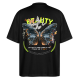 Harith, Schmetterling, 1st | Blaster, Oversize Bio T-Shirt, Unisex - Schwarz