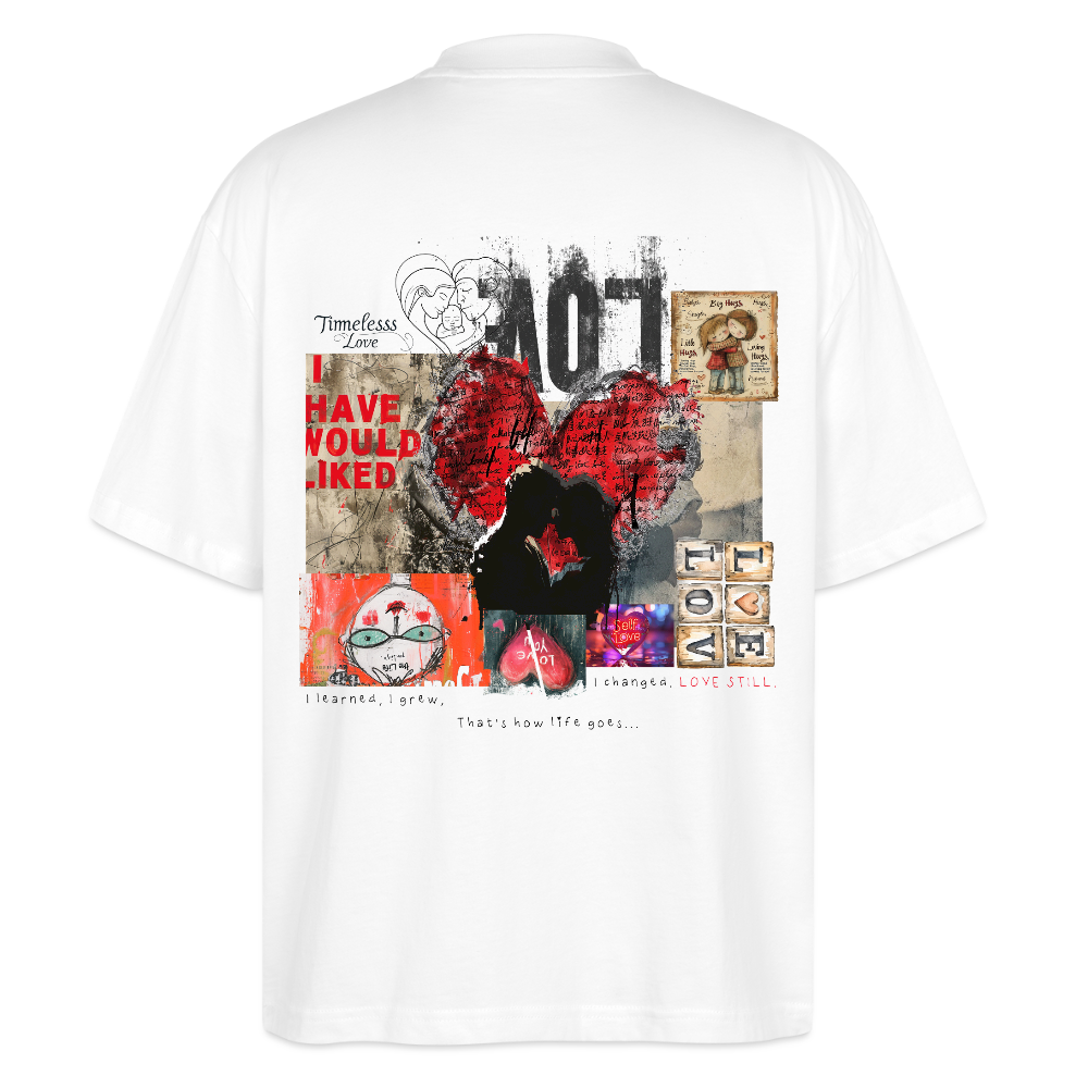 Galevar, Liebe, 1st | Blaster, Oversize Bio T-Shirt, Unisex - Weiß