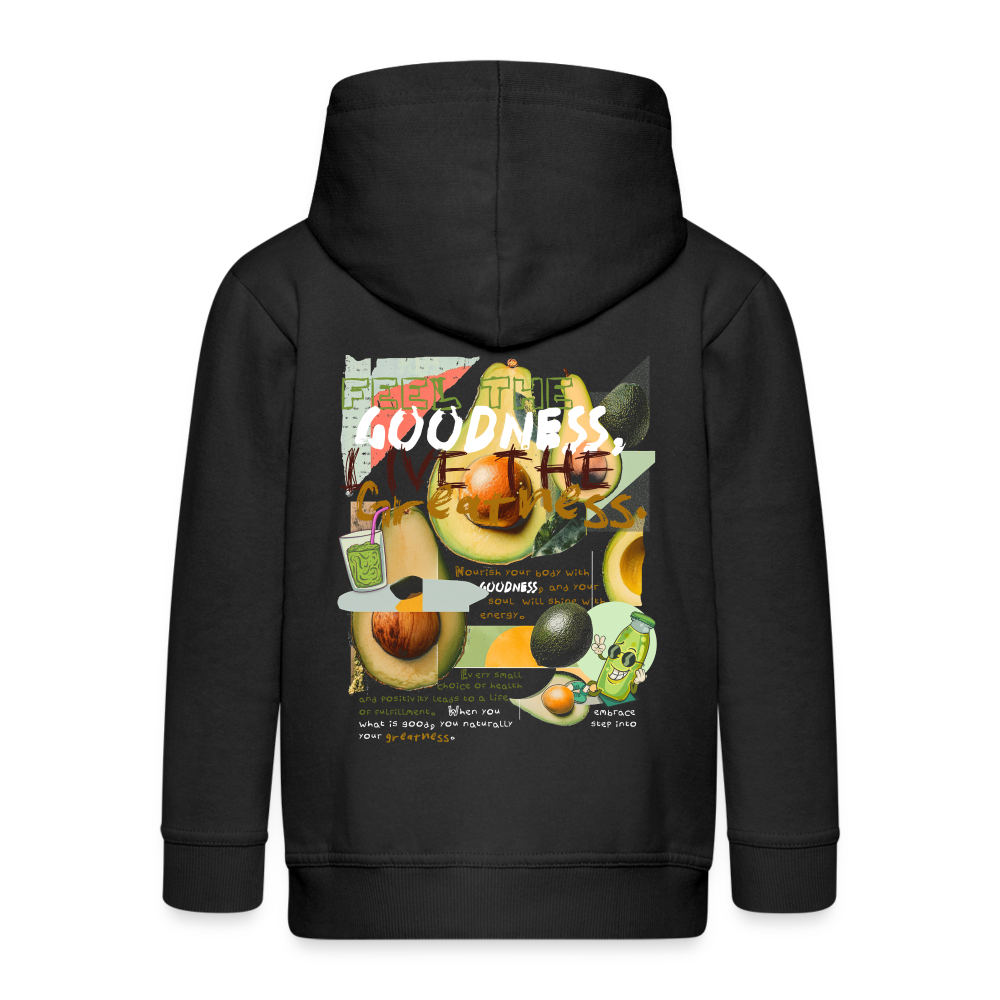 Daeva, Avocado, 1st | Kinder Zip Hoodie - Schwarz